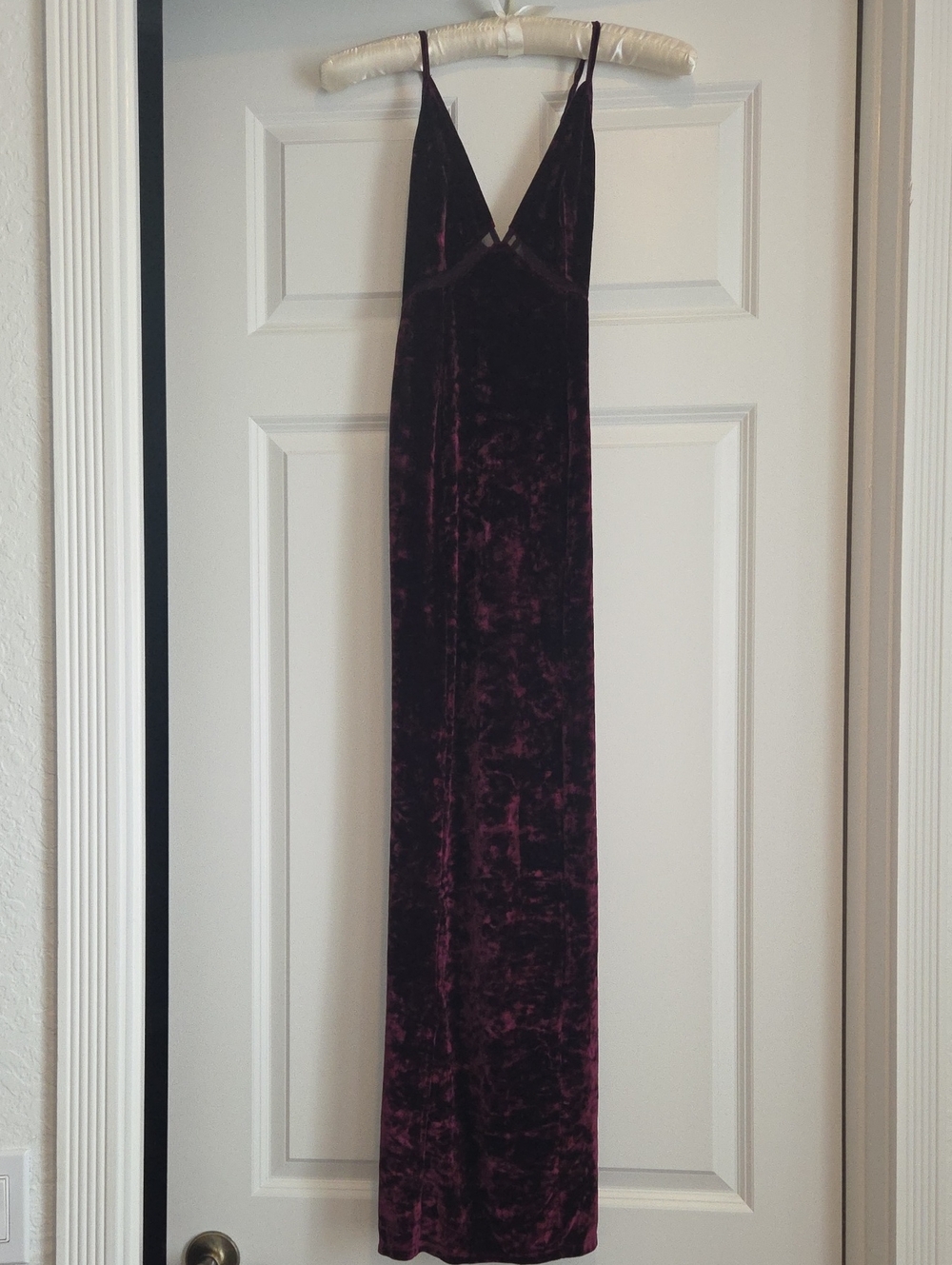 Free People Velvet Long Slip Dress - Plum